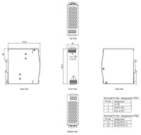 Power supply 110-230V AC to 24V DC, 5A, 120W, EDR-120-24 Mean Well