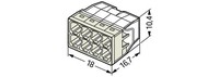 splicing connector, 8 contacts, 0,5...2,5 mm2, 450V/24A, for monolithic conductors, 2273-208 Wago