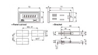 Impulsu skaitītājs / taimeris, 100…240 VAC, 6-simboli, LED, FX6Y-I4 Autonics