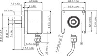 DBS60I-Q4FM01000 INKREMENTAL ENCODER Stainless steel V2A, 4,5...30V TTL / HTL, 1000imp, 6-channel, solid shaft 10mm (square flange), cable, 8-wire, radial, 5 m 1089712 Sick