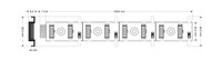 DIN rail bus system 8 slot 17.5 mm ZPCDIN817.5 Seneca