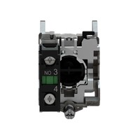 Pogas komplekts 22mm, ar atsperi NO, melna, ar bultu uz leju XB4BA3351 Schneider Electric