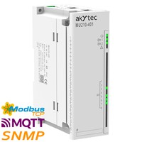 I/O modulis Modbus TCP/Ethernet, 8 DO: releji (NO) 5 A pie 250 VAC, cos > 0,4 vai 3 A pie 30 VDC, MU210401 Akytec