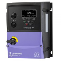 Frekvenču pārveidotājs Optidrive P2 0.75kW, 2.2 A, 380-480V, 3PHIP66 Switched, EMC filtrs, TFT displejs, ODP-2-24075-3KF4B-MN Invertek Drive