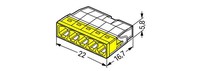 splicing connector, 5 contacts, 0,5...2,5 mm2, 450V/24A, for monolithic conductors, 2273-205 Wago