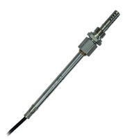 MOP301-T10F13K5L200PA23C0  Moisture in Oil Probe, Type: Remote probe, pressure-tight up to 20 bar (300 psi) and 180 °C (356 °F), Filter: Stainless steel, for flow < 1m/s, Cable length: 5 m (16.4 ft), Probe length: 200 mm (7.9”), Process connection: 1/2 IS