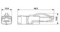 Кабель VS-PNRJ45-PNRJ45-93B-0,5 Patch cable PC1406398 Phoenix Contact