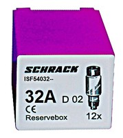 Servicebox with 12 fuses 32A, D02, ISF54032 Schrack Technik