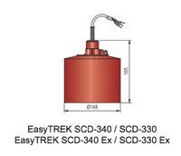 SCD-34J-4 EasyTREK Ultraskaņas līmeņa devējs, 0,6..15m, 4..20mA + relejs, power supply 24Vdc
