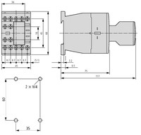 Auxiliary Contactor 4P, 4NO, coil 230VAC, LTH00473 Schrack Technik