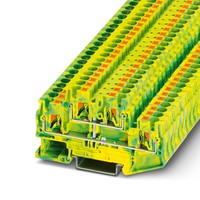 PTTB 4-PE Protective conductor double-level terminal block, 