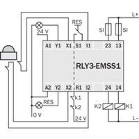 Drošības relejs 2NO 24VDC, RLY3-EMSS100, 1085345 Sick