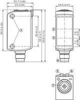 GL6-F4411V Photoelectric proximity sensor Background suppression Sn=5..250 mm, PNP NO/NC (complementary), connector M8, 4-pin 1084092 Sick