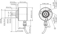 DBS60I-S4FM02000 INKREMENTAL ENCODER Stainless steel V2A, 4,5...30V TTL / HTL, 2000imp, 6-channel, solid shaft 10mm (face mount flange), cable, 8-wire, radial, 5 m 1089707 Sick