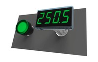 Universal indicator 4 digits, green, 14mm, 4...20 mA, off circuit, 22,5mm, ITP11-G AkYtec