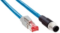 Pre-assembled connection cable / ETHERNET CABLE ,MALE/MALE 20M0 4*AWG26 M12/RJ45 20m