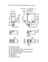 Photo sensor WTT12L-B2567, from object, 5...380 cm, NO/NC, NPN/PNP, 1072654 SICK