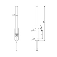 A-GSM-QUAD-N 4G omnidirectional antenna, SMA-M. L=5mt AGSMQUADN Seneca