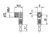 Sensopart K4-2m-W-PUR M8 4-pin