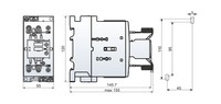 Capacitor contactor CC series, 72A, 50 kVar, coil 230V AC, CC50 ZEZ Silko