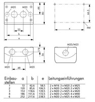 Empty enclosure, plastic, light grey, 1x 22mm, MM216535 Schrack Technik