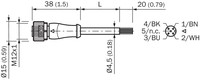 Connector with cable YF2A14-020UB3XLEAX, M12, 4-PIN, straight, female, cable 2m, IP65/IP66K/IP67, 2095607 Sick