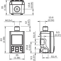 PAC50-FGG (Leakage Tester) Dry compressed air pressure switch range: –1 bar ... 10 bar, 2 x G 1/4 female 1098276 Sick