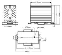 DISSIP. WF151200 25A - DIN ADAPTER For series SO, 2200.00.090 Pixsys