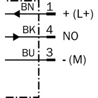 MM08-60APS-ZTK Magnētiskais sensors M8, Sn = 60mm, PNP, NO, konektors M8, 3-pin, U=10..30 VDC 1040067 Sick