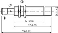 Inductive proximity sensor IME18-12NPSZC0K, 1040981 Sick