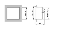 Voltmetrs 48 x 48mm, 500VAC, Schrack Technik, MGF64500-A