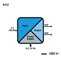 K112; Universal digital coupler/isolator; din rail mounting