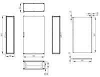 Металлический распределительный шкаф 1800 x 1000 x 400mm (В x Ш x Г), IP55, AC181040 Schrack Technik