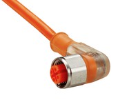 Konektors ar kabeli DOL-1204-L10M, M12, 4-PIN, leņķiskais, mamma, kabelis 10m, IP67, LED, 6027946 Sick