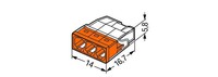 splicing connector, 3 contacts, 0,5...2,5 mm2, 450V/24A, for monolithic wires, 2273-203 Wago