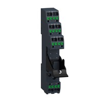 Push in socket with clamp, for RSB1A160 RSB2A080 relays, 10A, push in terminals, separate contact