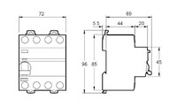 Устройство защитного отключения (RCCB), 100A, 3P+N, 10kA, A9R11491 Schneider Electric