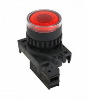 Pogas komplekts 22mm, ar atsperi NO, sarkana, ar LED apgaismojumu S2PR-P3RAL Autonics