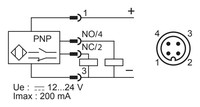 Kapacitatīvais devējs 24VDC, PNP, NO/NC , XT230A1PCM12 Telemecanique