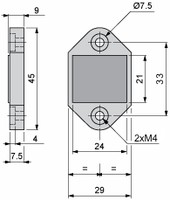 Atstarotājs 24x21mm XUZC24 Telemecanique