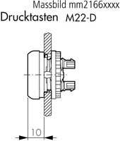 Tukša pogas galva, atspere, 29.7mm, Schrack Technic, MM216602--