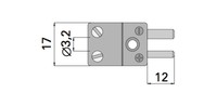 konektors K tipa termopārim, -10...+120C, MT-K Czaki