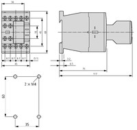 Вспомогательный контактор 4P, 4NO, катушка 24VDC, LTH00475 Schrack Technik