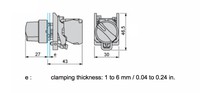 Pārslēdža galva 2 pozīcijas, ar fiksāciju, 22mm, Melna , XB4BD21 Schneider Electric