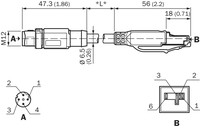 Kabelis M12 paps, taisns uz RJ45 paps, taisns, 5m,6050200 Sick