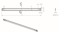 Knitted earthing cable 260 mm long, blank, WSTCUF260 Schrack Technik