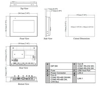 Weintek HMI cMT3072XH, 7" IPS LCD, 1024x600px, A35 1.5GHz, USB, 2xEthernet, 4GB/1GB, MPI cMT3072XH Weintek