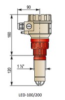 ANACONT DO raidītājs; Programmators un lokalais indikators nav iekļauti; DO1-mA-10 (10 ppm) ; 1 1/2" BSP / PVDF; 4-20 mA + HART