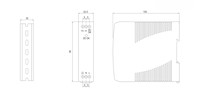 Блок питания 110-230V AC на 12V DC, 0.84A, 10W, MDR-10-12 Mean Well