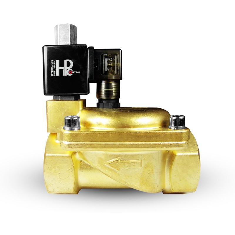 Solenoid valve 2K40 open NO 1 1/2 inch 230 V; Flow = KV 25 m3/h; Working pressure: 1-16 bar; Body - brass alt_view_3